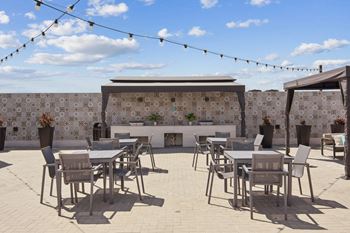 Al fresco dining and grilling areas